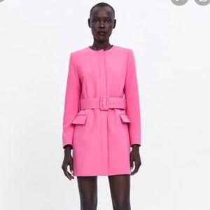 Zara pink blazer dress
